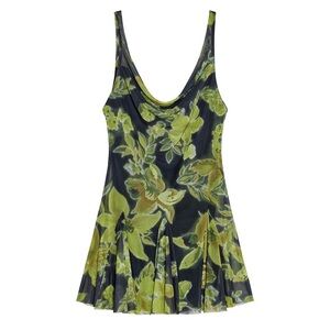 Zara Black and Yellow Mini Dress